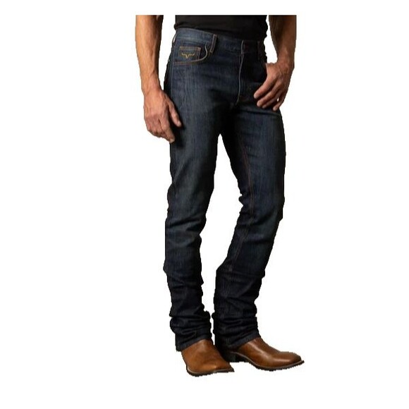 Kimes Ranch Jeans Mens 30x36 Roger Mid Low Rise Slim Bootcut - Picture 6 of 9